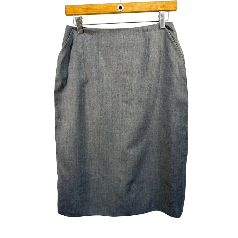 Talbots Woven Pencil Skirt Pick Stitch Lined Office Wear Knee Length 28 Waist